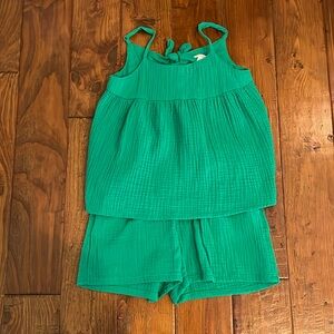 Cat and Jack Kelly Green 100% cotton short set